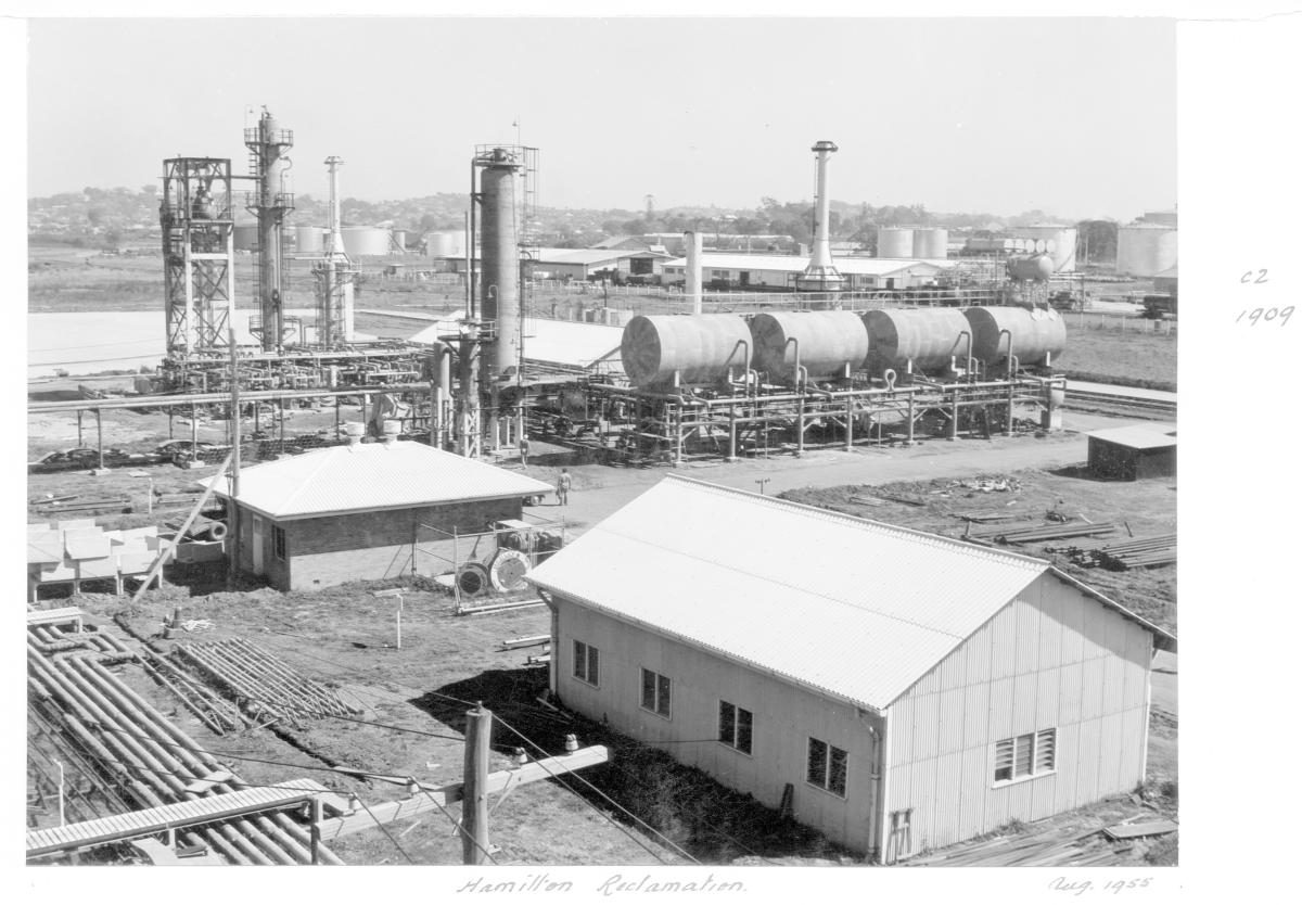 Hamilton reclamation for the Caltex Oil Refinery at Lytton - Brisbane, August 1955
