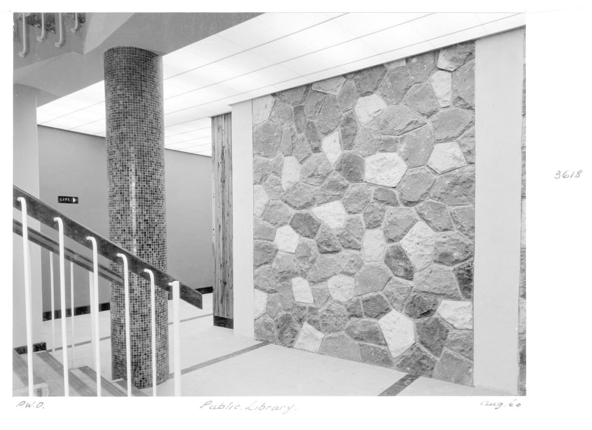 State Library of Queensland interior, William St - Brisbane, August 1960, Brisbane City