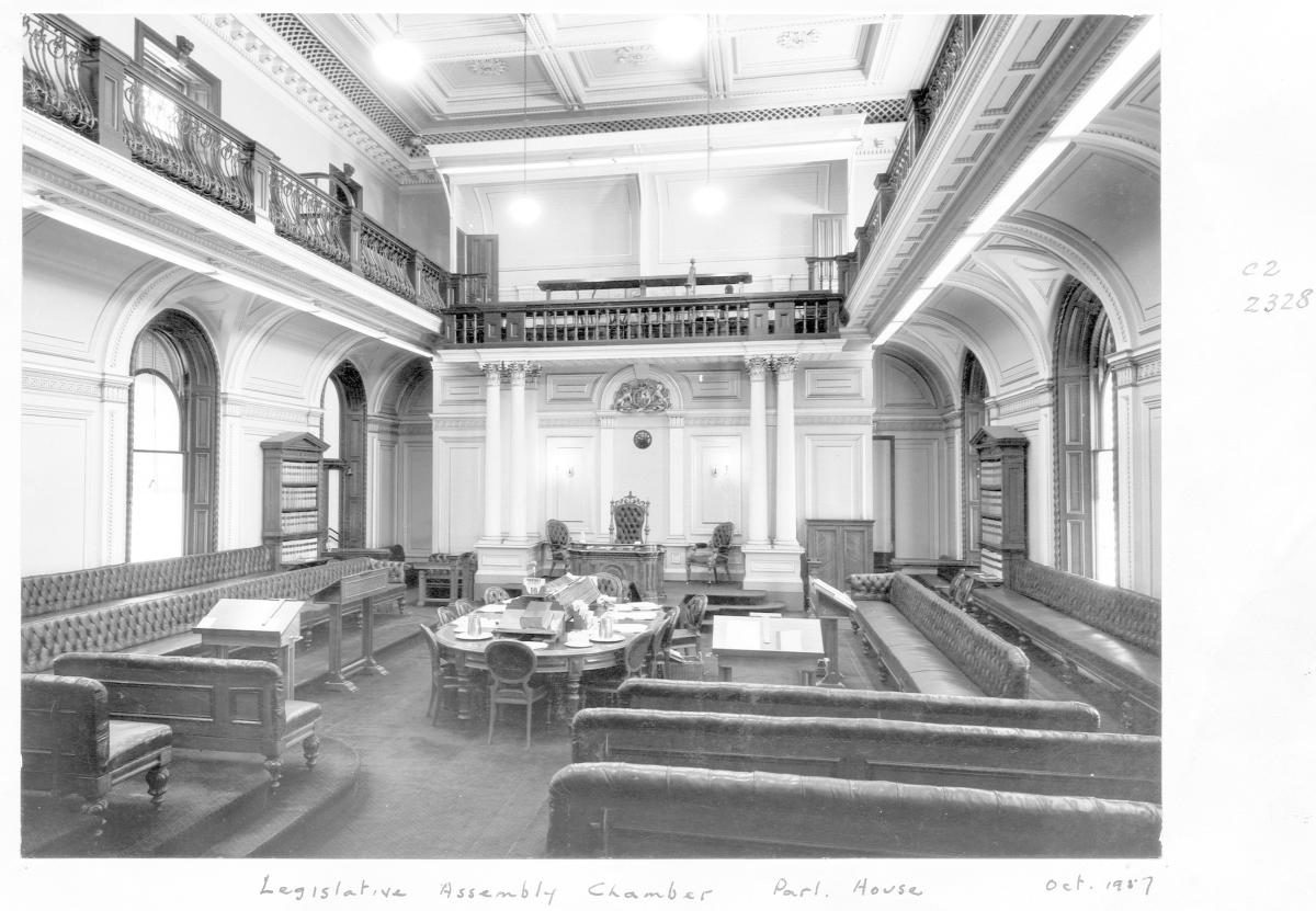 Legislative Assembly Chamber, Parliament House, Brisbane, October 1957, Brisbane City