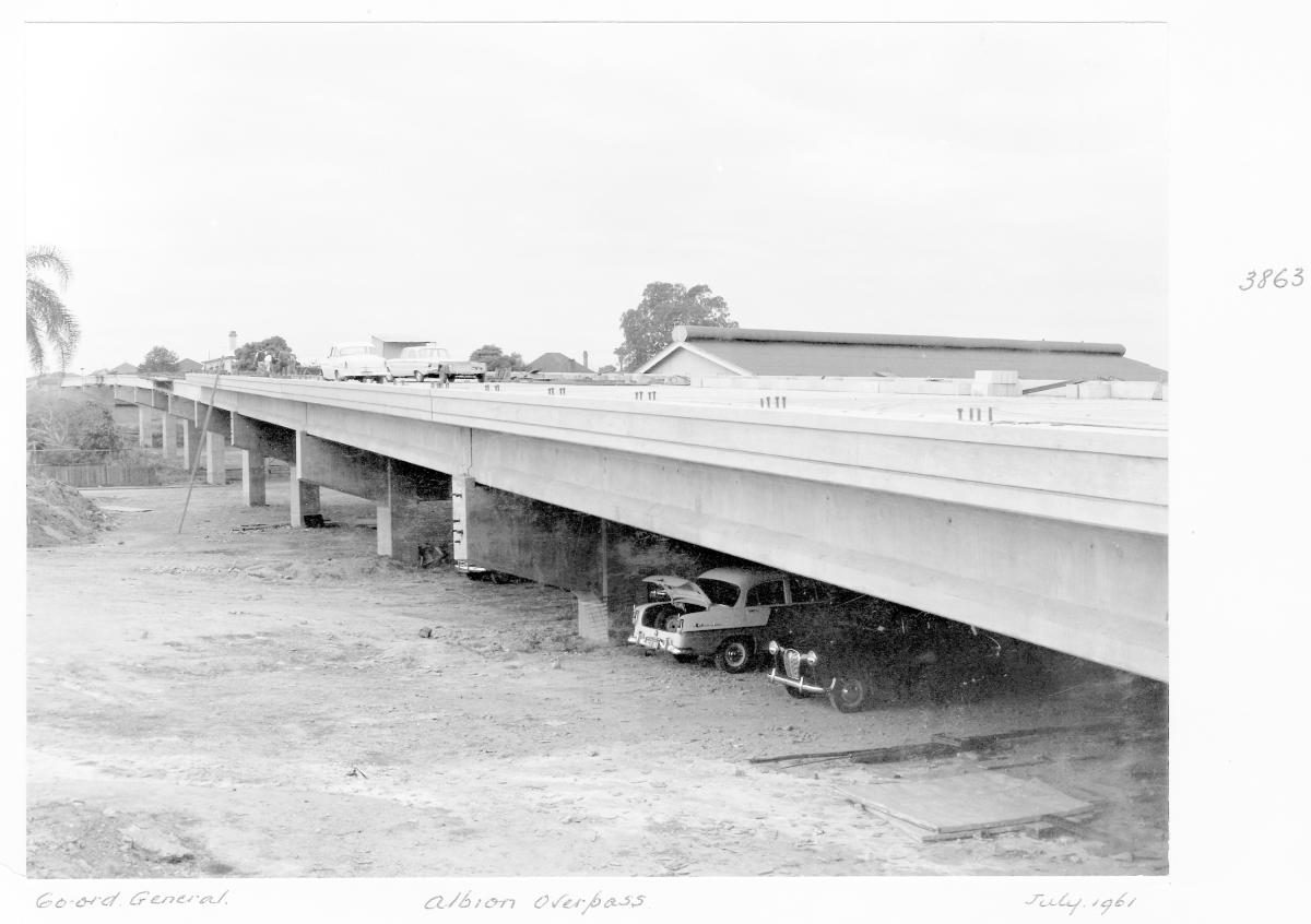 Construction of the Albion overpass - Brisbane, July 1961