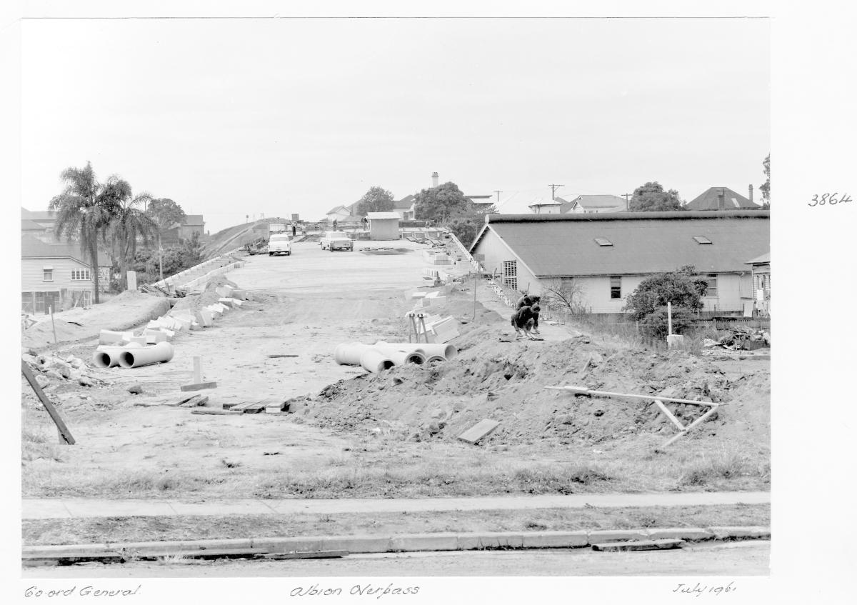 Construction of the Albion overpass - Brisbane, July 1961