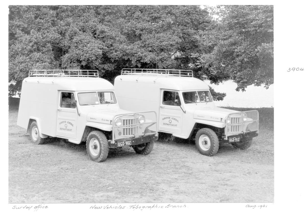 New vehicles for the Survey Office Topographic Branch - Brisbane, August 1961