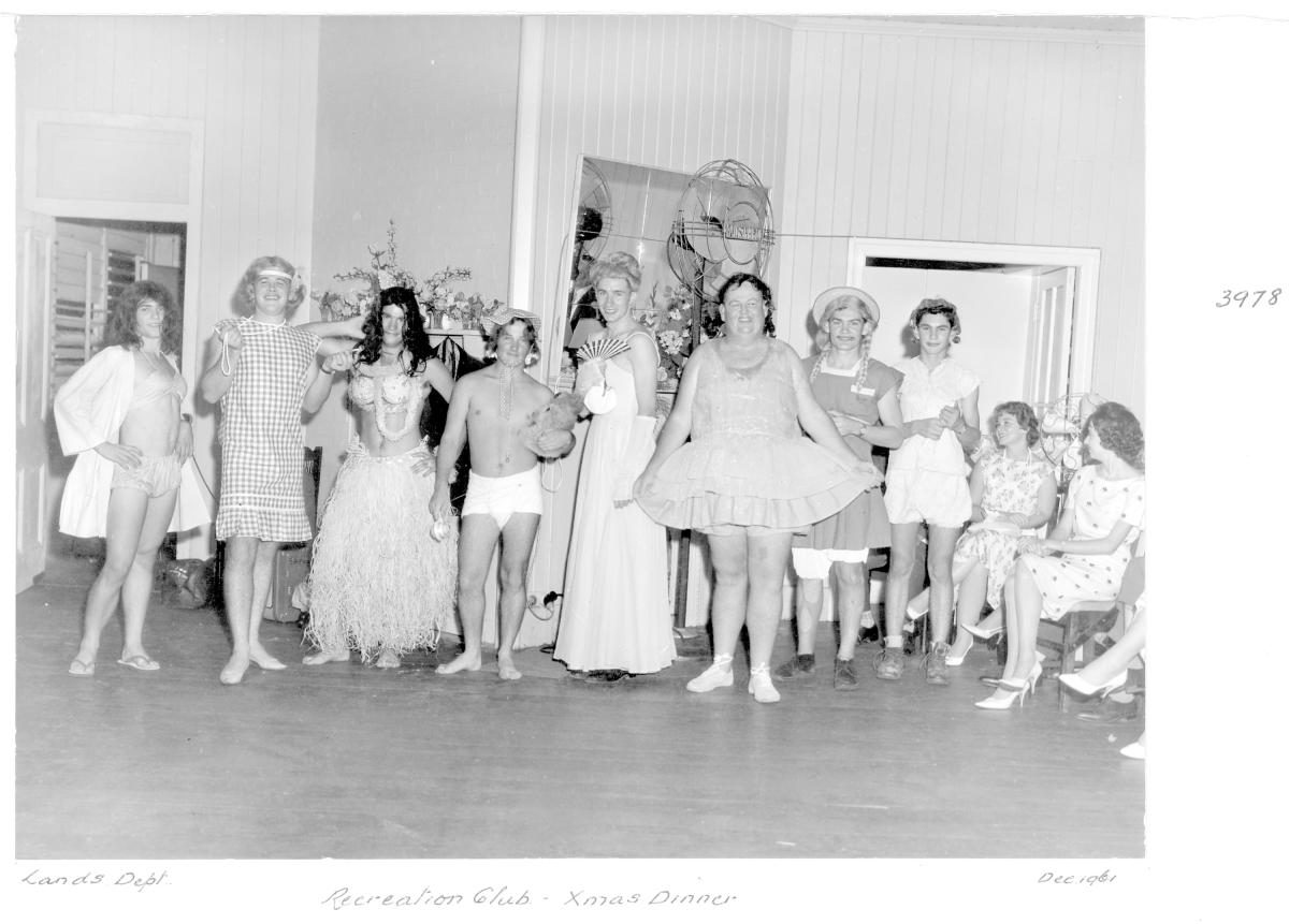 Lands Department Recreation Club Christmas Dinner, Fancy Dress Parade - Brisbane, December 1961