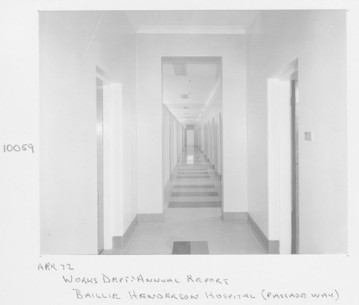 Passageway at the Baillie Henderson Hospital - Brisbane, April 1972