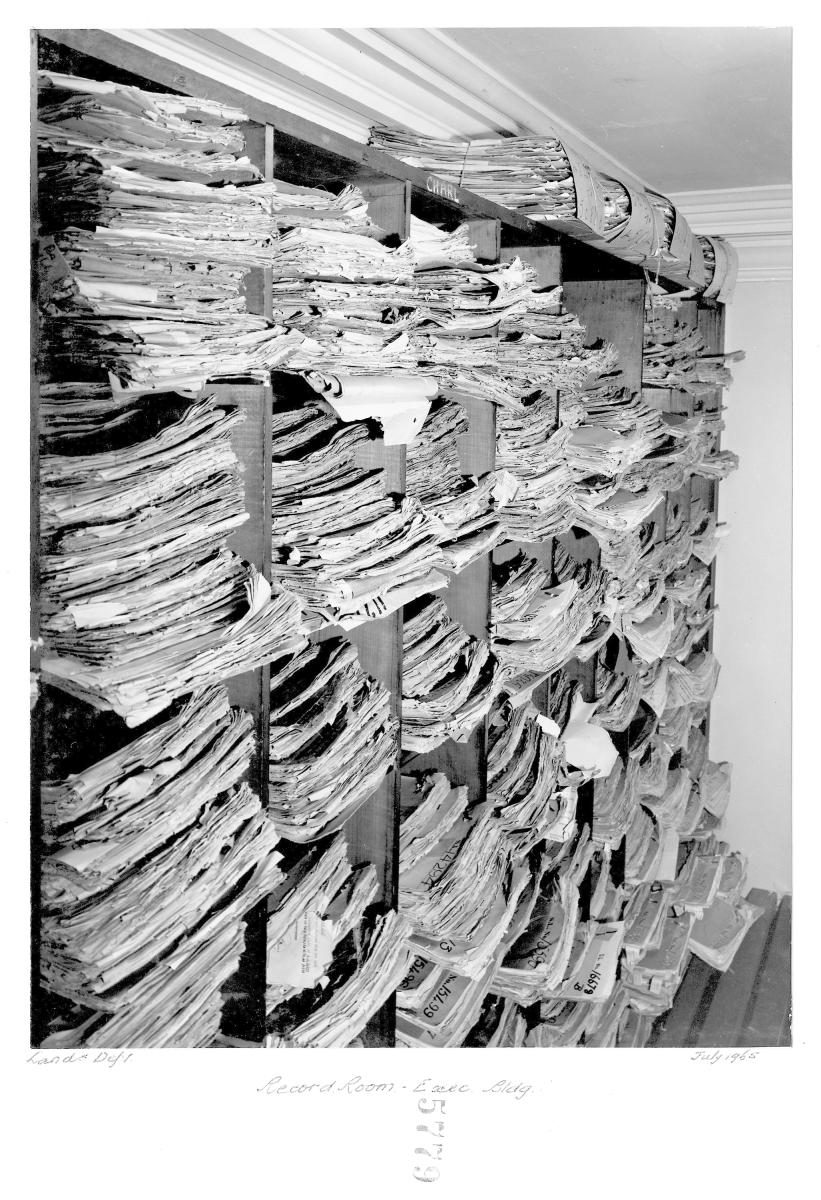 Records room - Executive Building, Brisbane, July 1965, Brisbane City