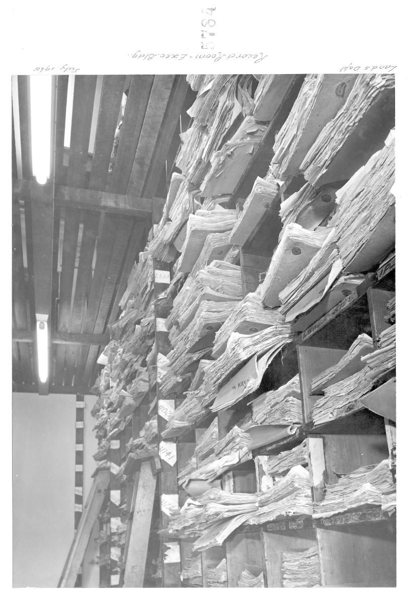 Records room - Executive Building, Brisbane, July 1965, Brisbane City