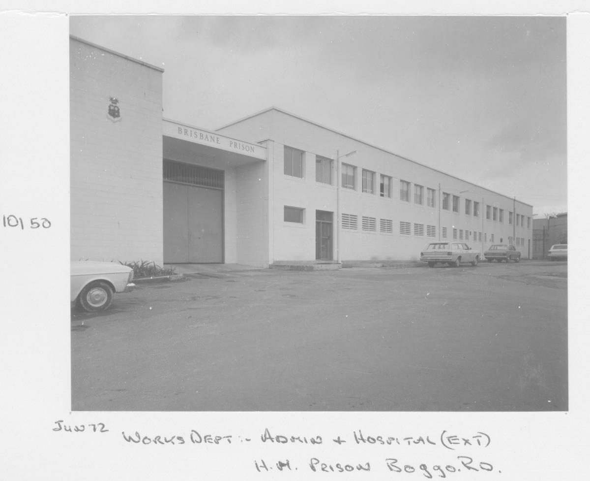 HM Prison Boggo Road, exterior of the Administration and Hospital block - Brisbane, June 1972, Dutton Park
