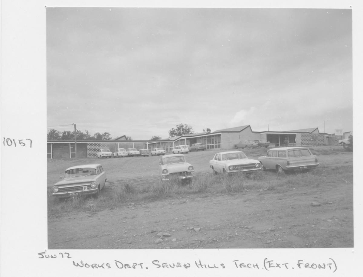 Seven Hills Commercial Technical College, exterior, front - Brisbane, June 1972