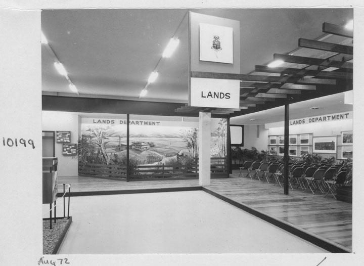 Lands Department exhibit at the Royal National Agricultural Exhibition (RNA), including biological - Brisbane, August 1972, Bowen Hills