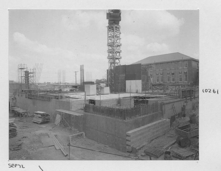 Progress of construction of the Queensland Institute of Technology Paramedical School - Brisbane, September 1972, Brisbane City