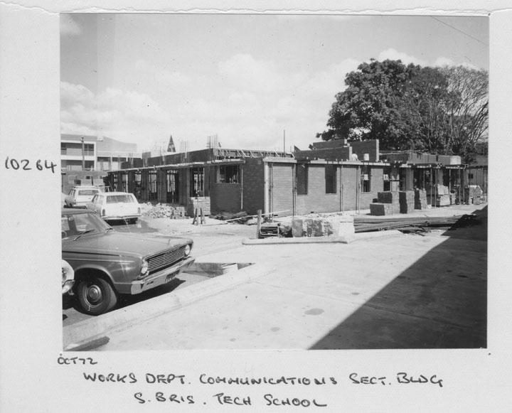 Construction of the Communications Section Building at the South Brisbane Technical School - Brisbane, October 1972