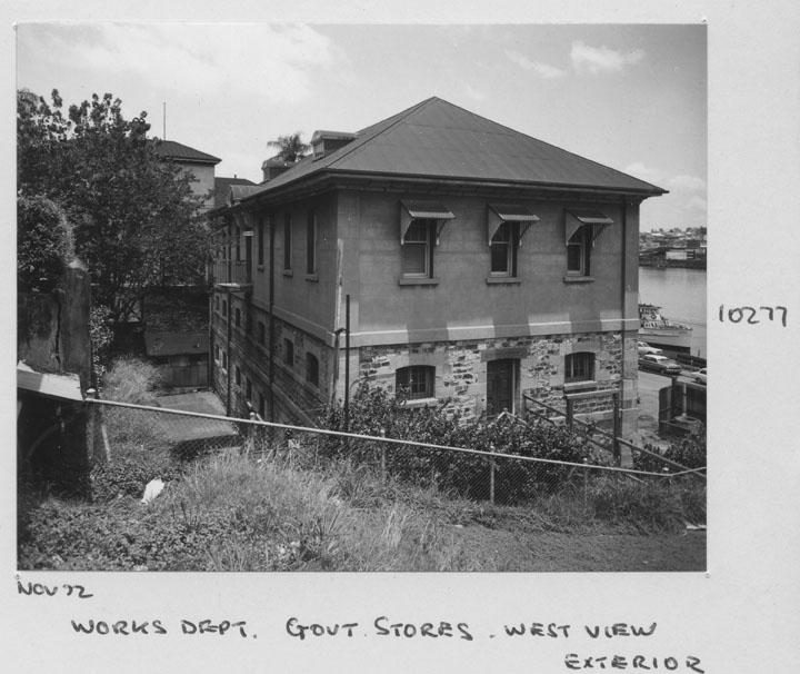 Old Government Stores building West exterior view - Brisbane, November 1972