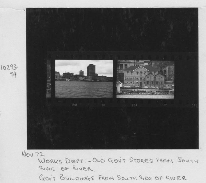Queensland Government Stores / Government buildings, from the South side of the river - Brisbane, November 1972