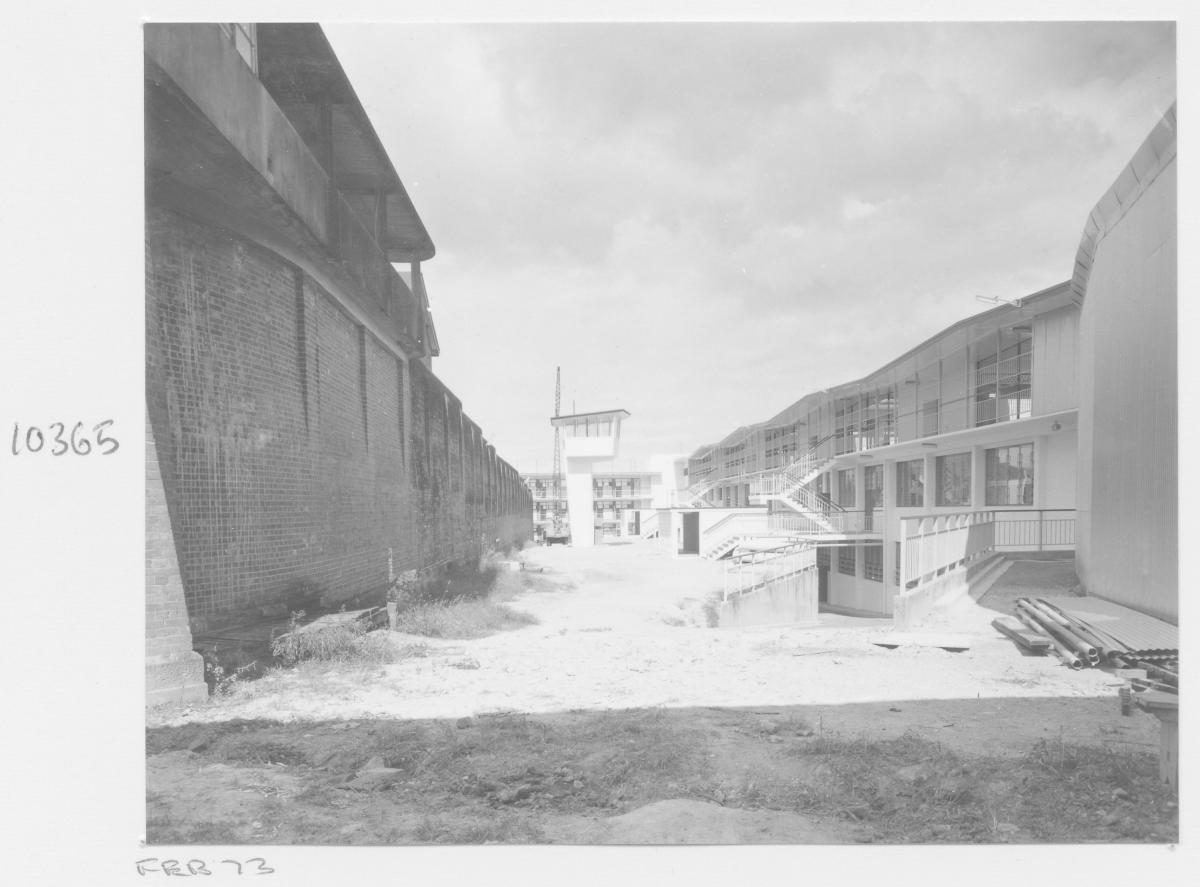 HM Prison Annerley, new section and old wall - Brisbane, February 1973