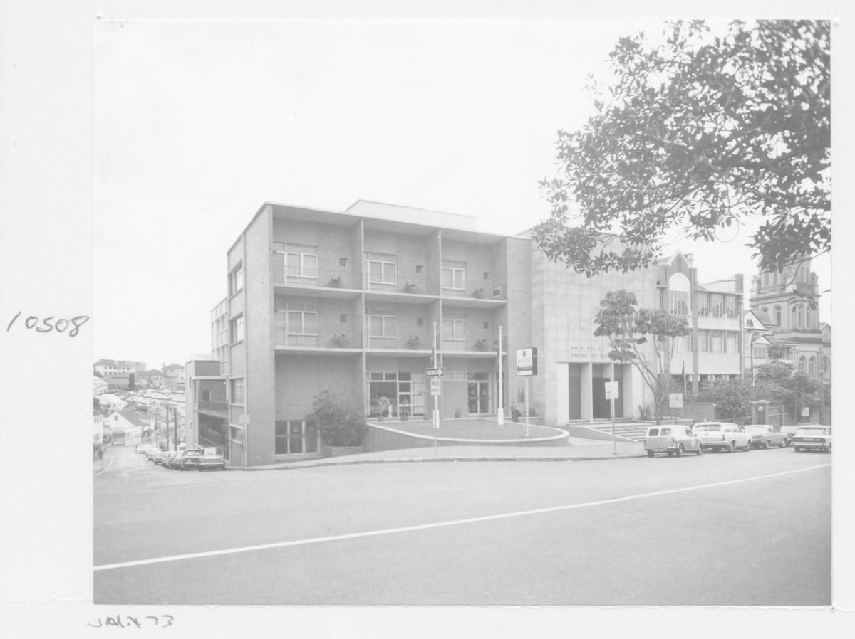 Exterior facade of the Works Department's Anzac House on Wickham Terrace - Brisbane, June 1973