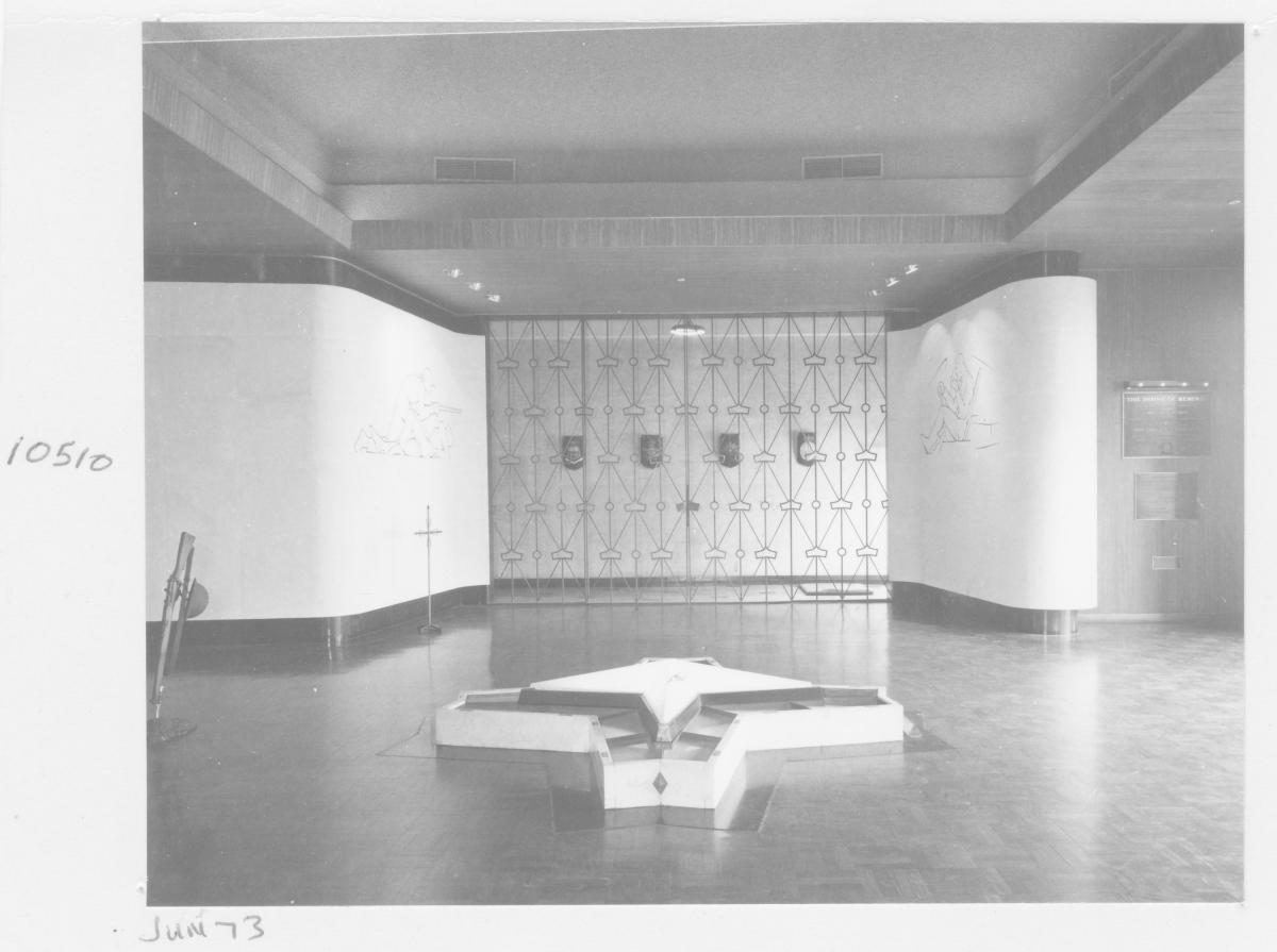 Interior of the Works Department's Anzac House on Wickham Terrace - Brisbane, June 1973, Brisbane City