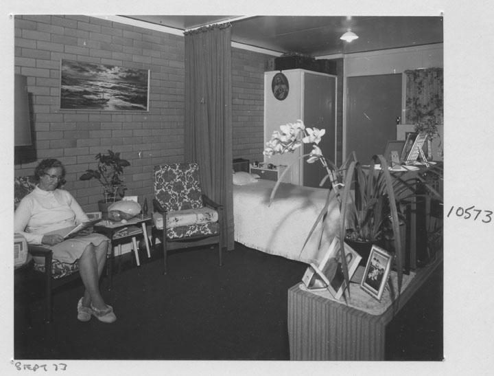 Interior of Queensland Housing Commission unit in Malcolm St, Hawthorn - Brisbane, September 1973