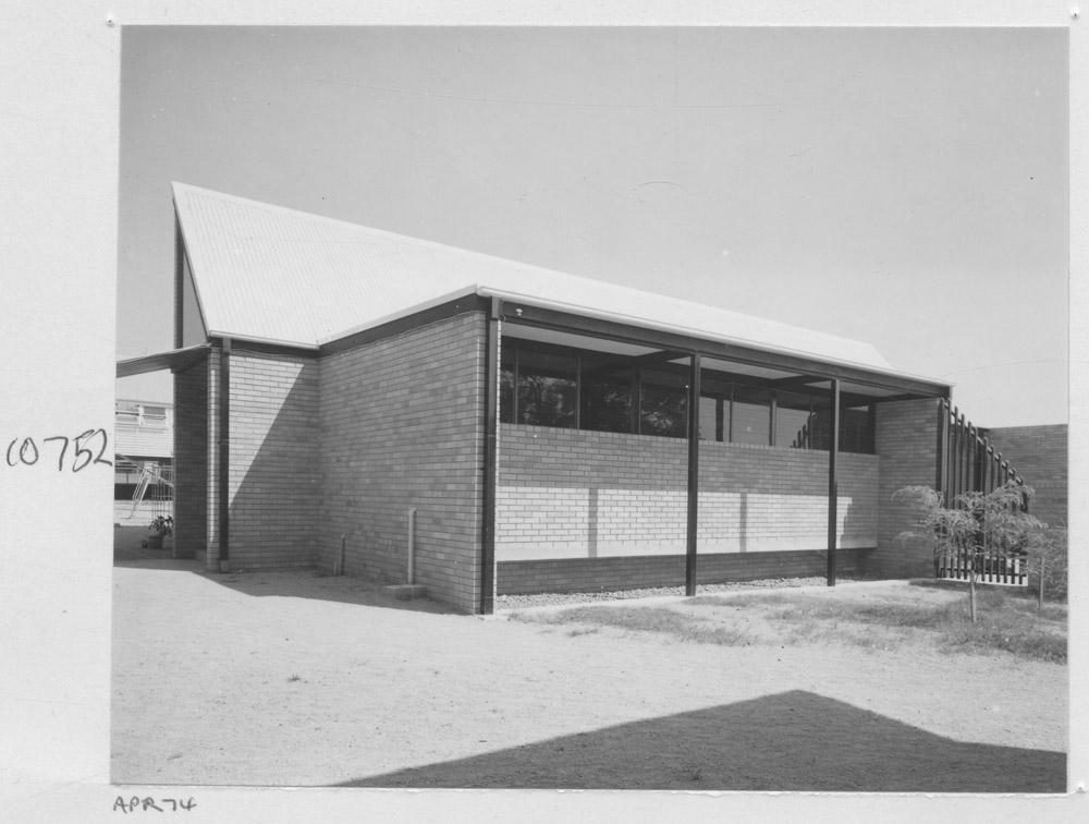 Acacia Ridge State School Library side view - Brisbane, April 1974