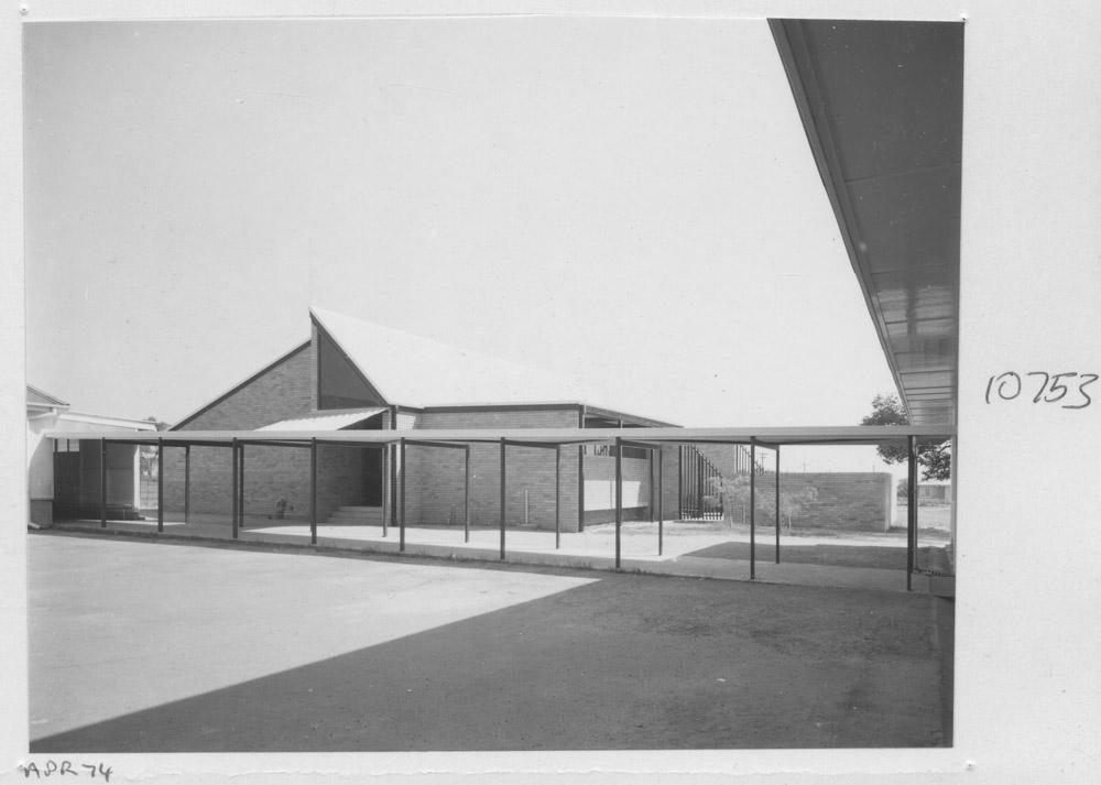 Acacia Ridge State School Library front view - Brisbane, April 1974
