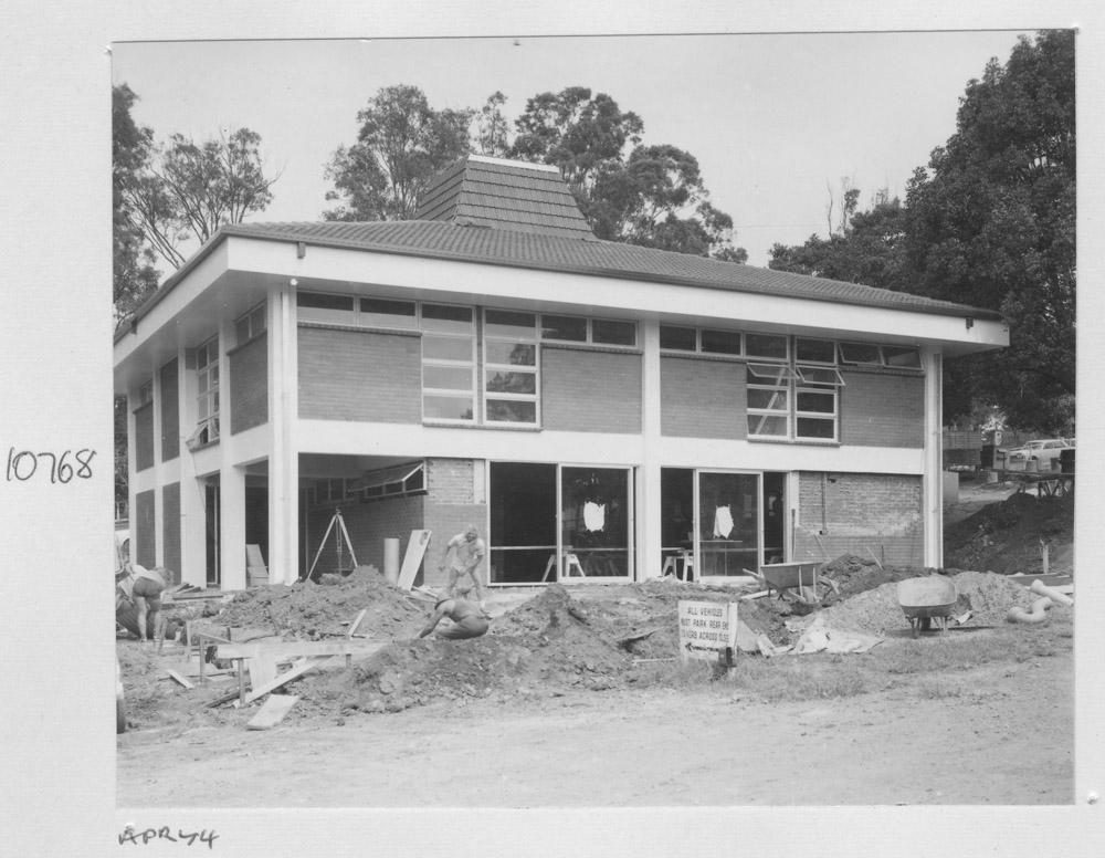 Construction of Aspley State School Administration and Library Block - Brisbane, April 1974