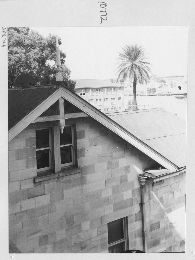 Part of the exterior and roof of the Providores Cottage at Parliament House - Brisbane, April 1974, Brisbane City
