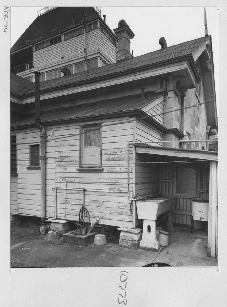 Back view of the Providores Cottage at Parliament House - Brisbane, April 1974
