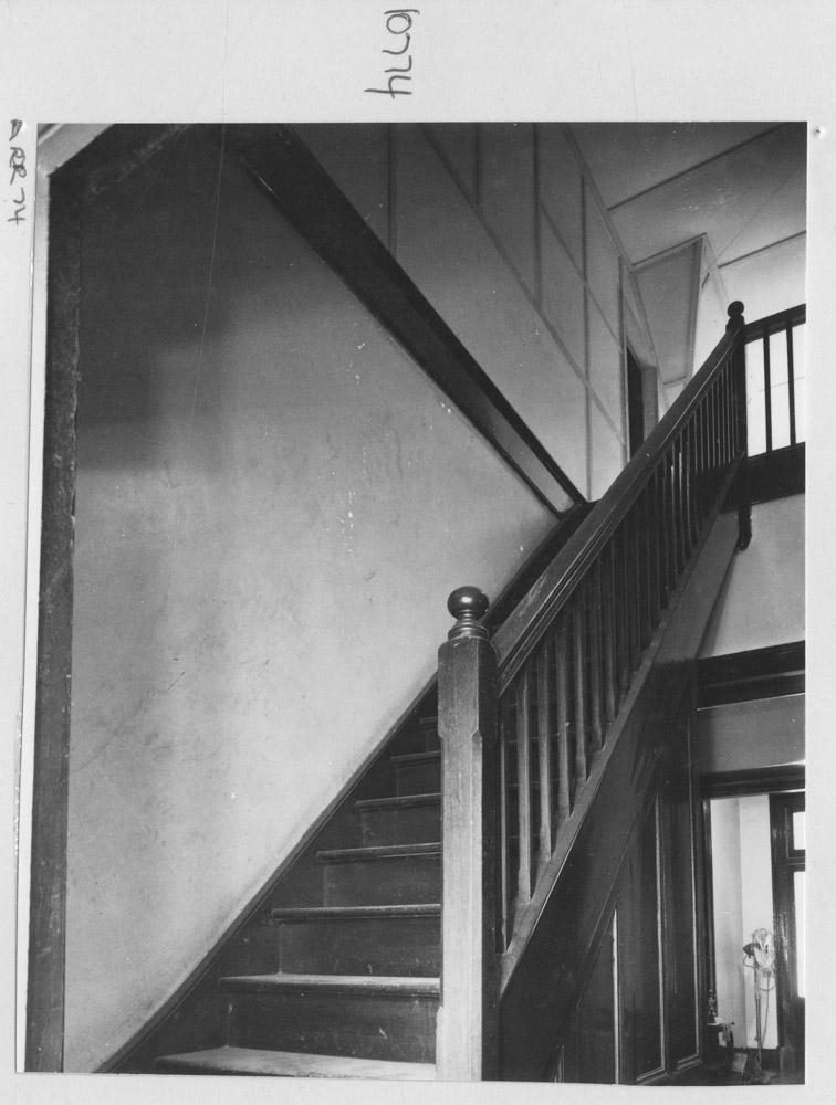 Internal stairs of the Providores Cottage at Parliament House - Brisbane, April 1974, Brisbane City