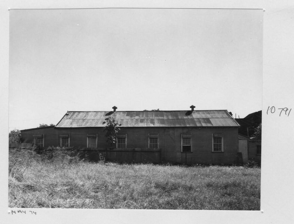 Back view of the burnt out Salvation Army (Salvos) building at South Brisbane - May 1974