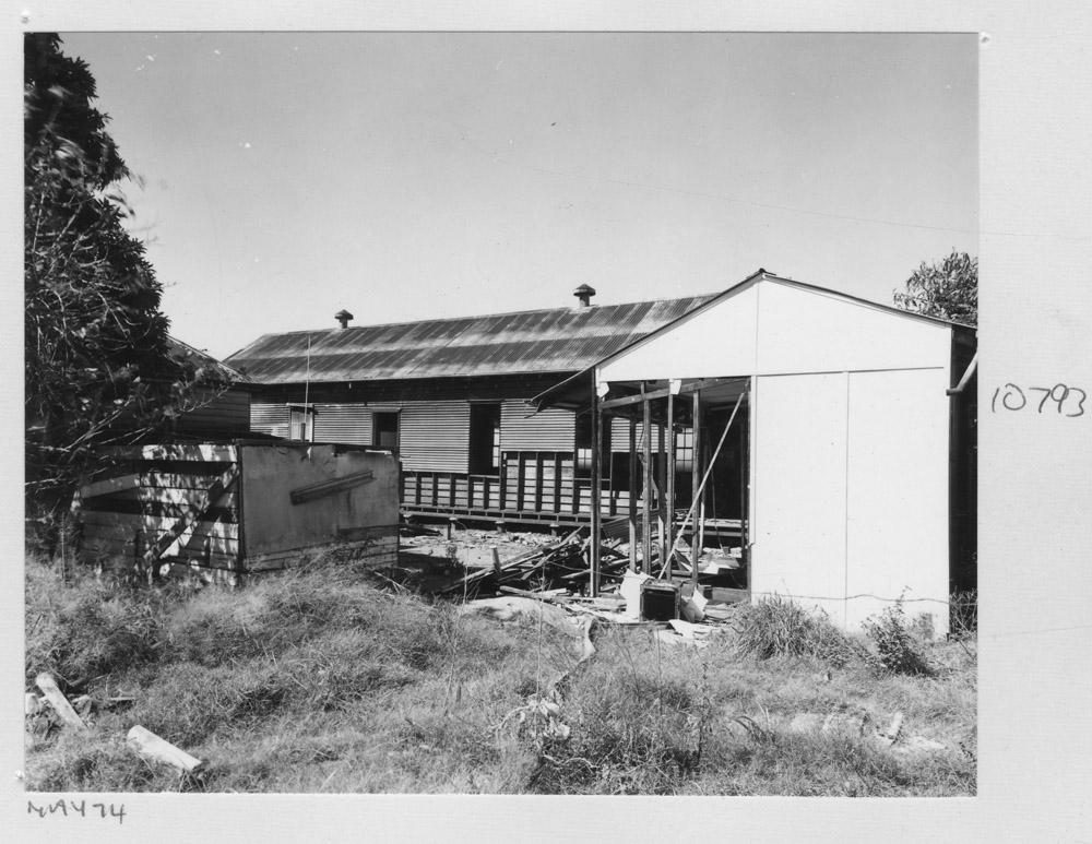 Burnt out Salvation Army (Salvos) building at South Brisbane - May 1974