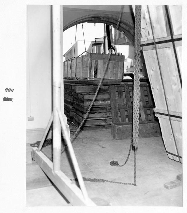 Crates in the Camera Room, Executive Building, Brisbane, April 1970, Brisbane City