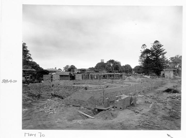 Wolston Park Hospital new ward construction, Brisbane, May 1970