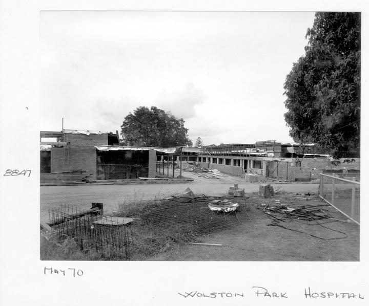 Wolston Park Hospital new ward construction, Brisbane, May 1970