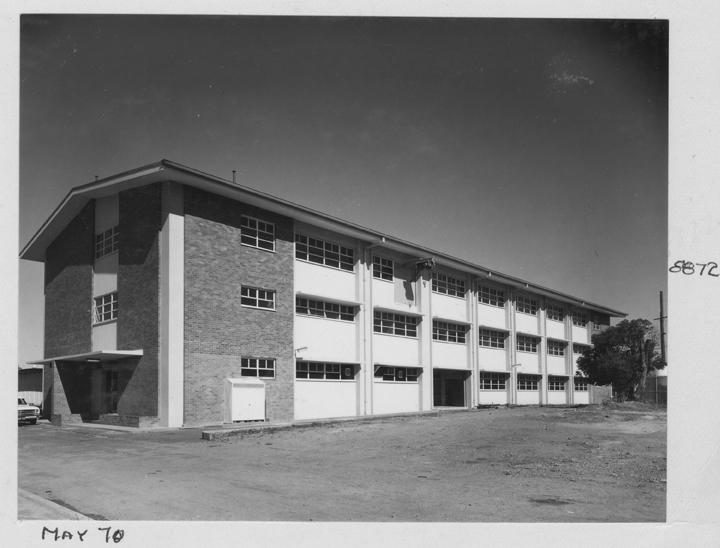 Eagle Farm Technical College, boilermaking and electrical block, Brisbane, May 1970