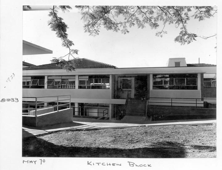 Kitchen block, Queensland Industrial Institute for the Blind, Brisbane, May 1970