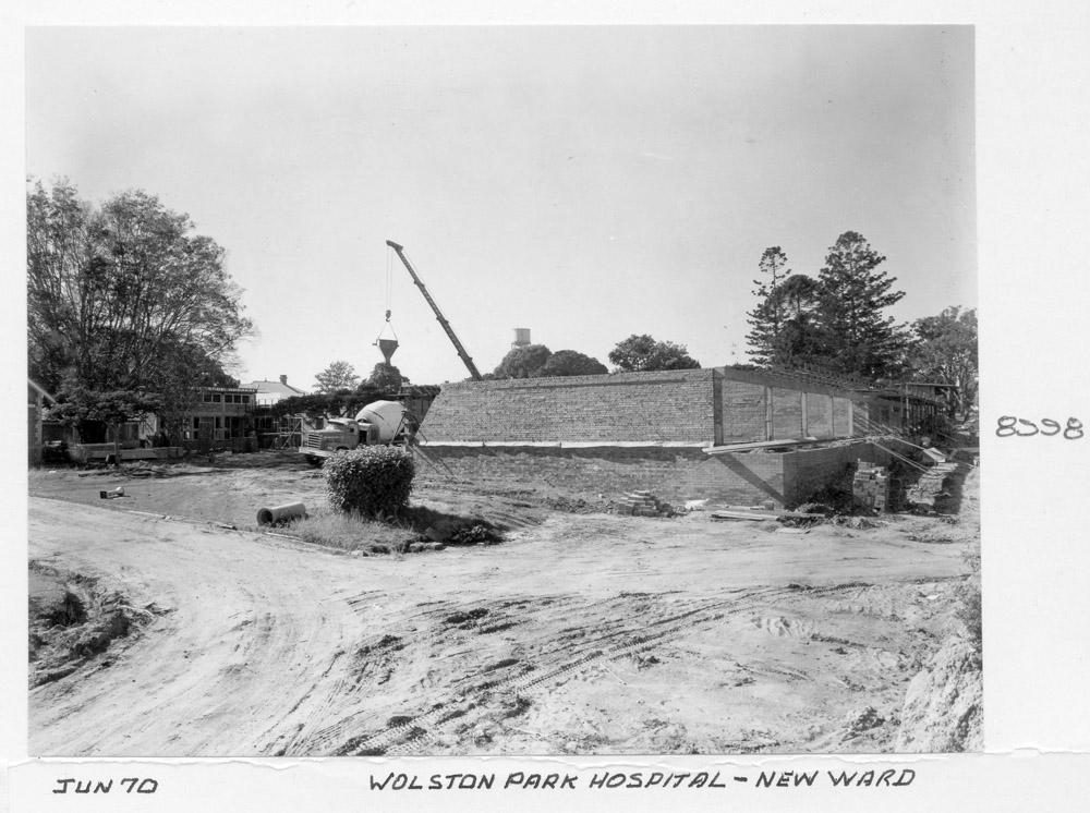 Wolston Park Hospital new ward construction, Brisbane, June 1970