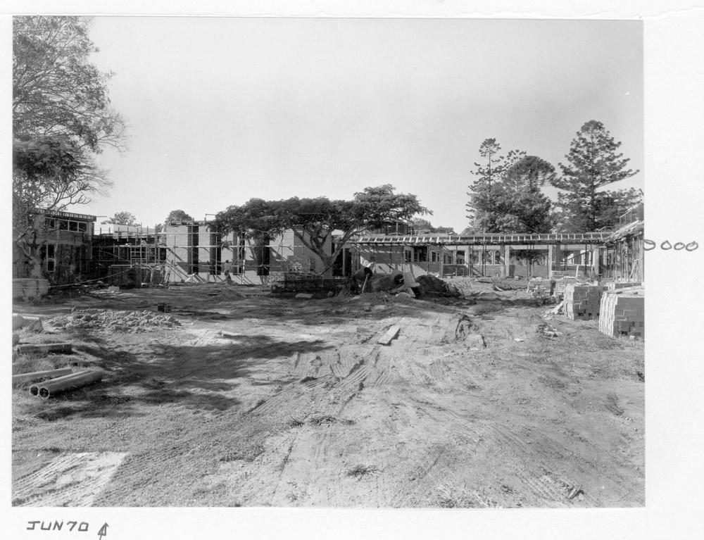 Wolston Park Hospital new ward construction, Brisbane, June 1970