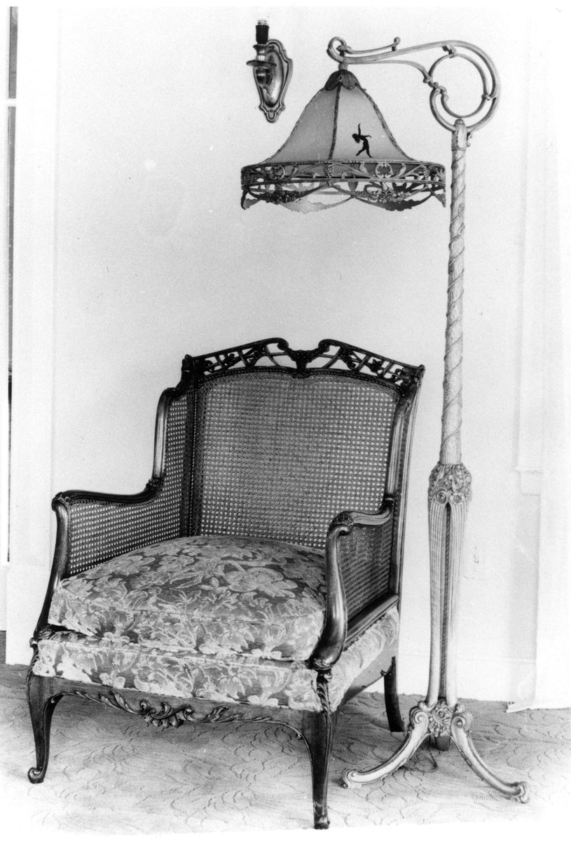 Lamp and arm chair built by Ed. Rosenstengel, 524 Brunswick Street, Fortitude Valley, Brisbane (1934)