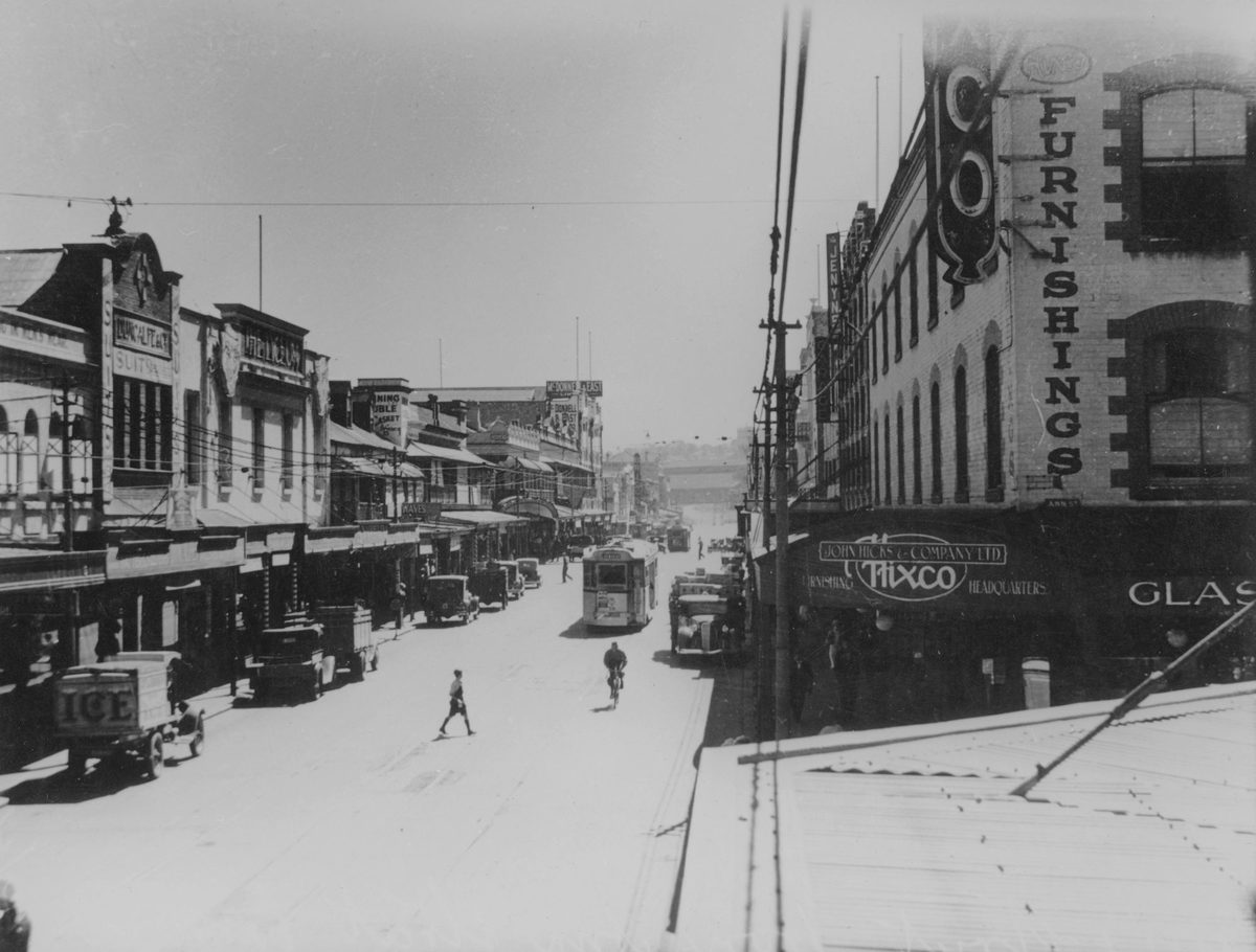View of George Street from the the corner of Ann Street, Brisbane, 1937, Brisbane City