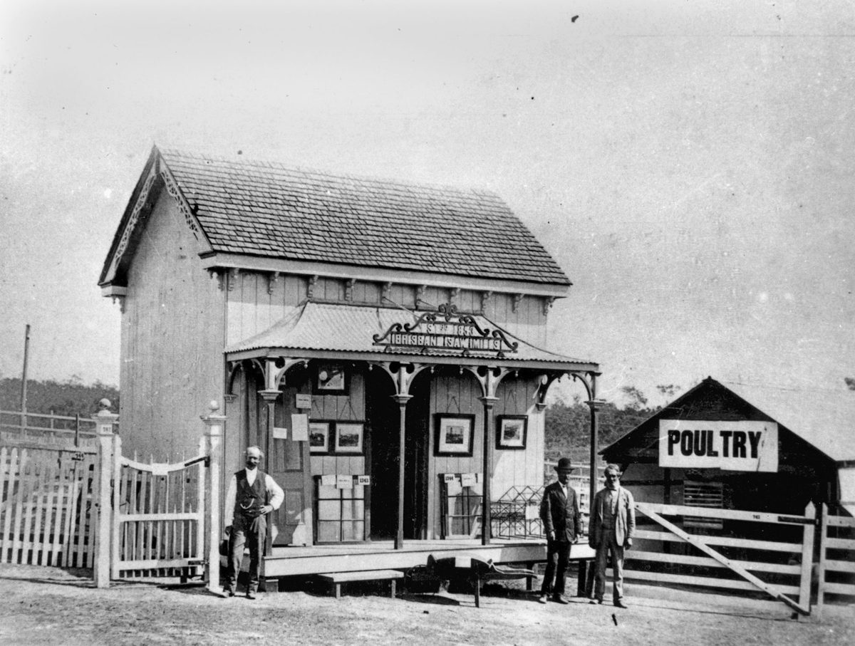 Model house displayed by a sawmilling business at the Queensland Intercolonial Exhibition, 1876, Brisbane