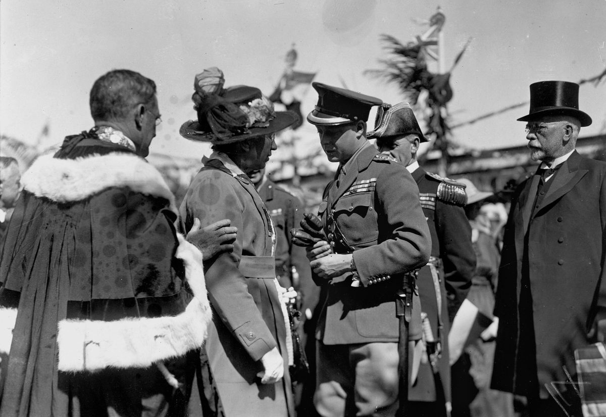 Edward, Prince of Wales pictured at Citizens' Welcome in Albert Square, Brisbane, July 1920