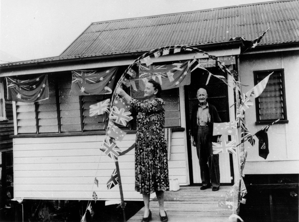 Preparations for the arrival of the Queen and the Duke of Edinburgh in 1954, Bardon