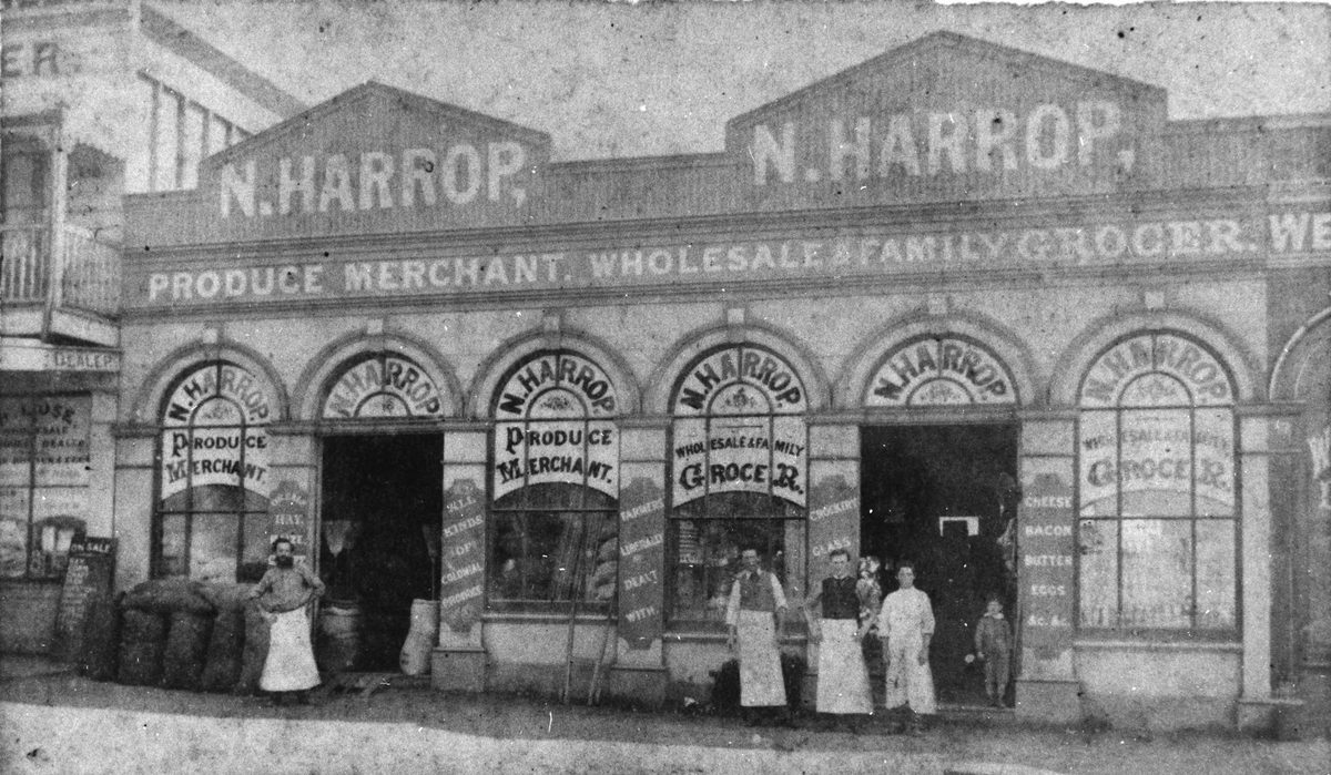 Harrop's Produce Store in Fortitude Valley in Brisbane, Queensland (1889)