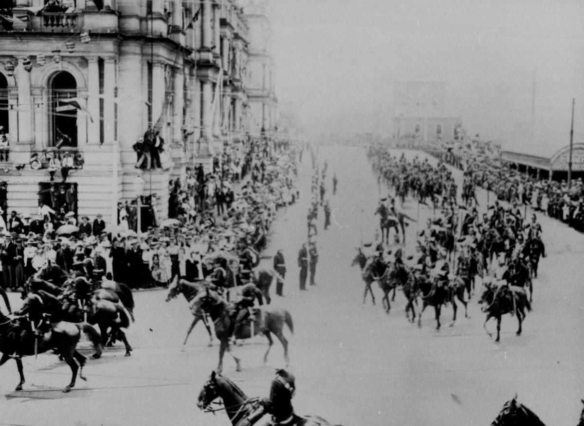 Imperial Troops on parade in Brisbane, 1901