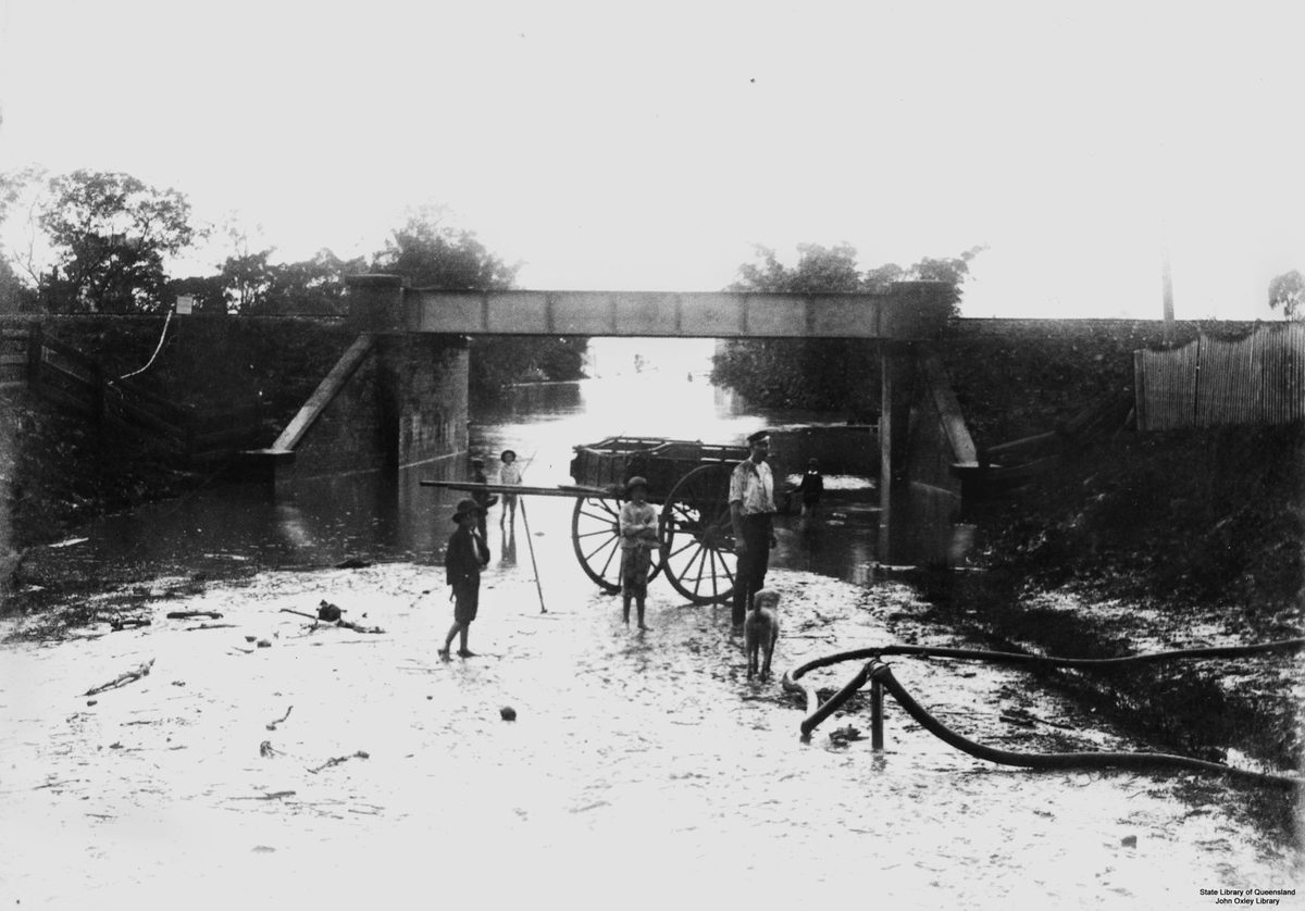 Toowong Road, Toowong, Brisbane, during the 1893 floods