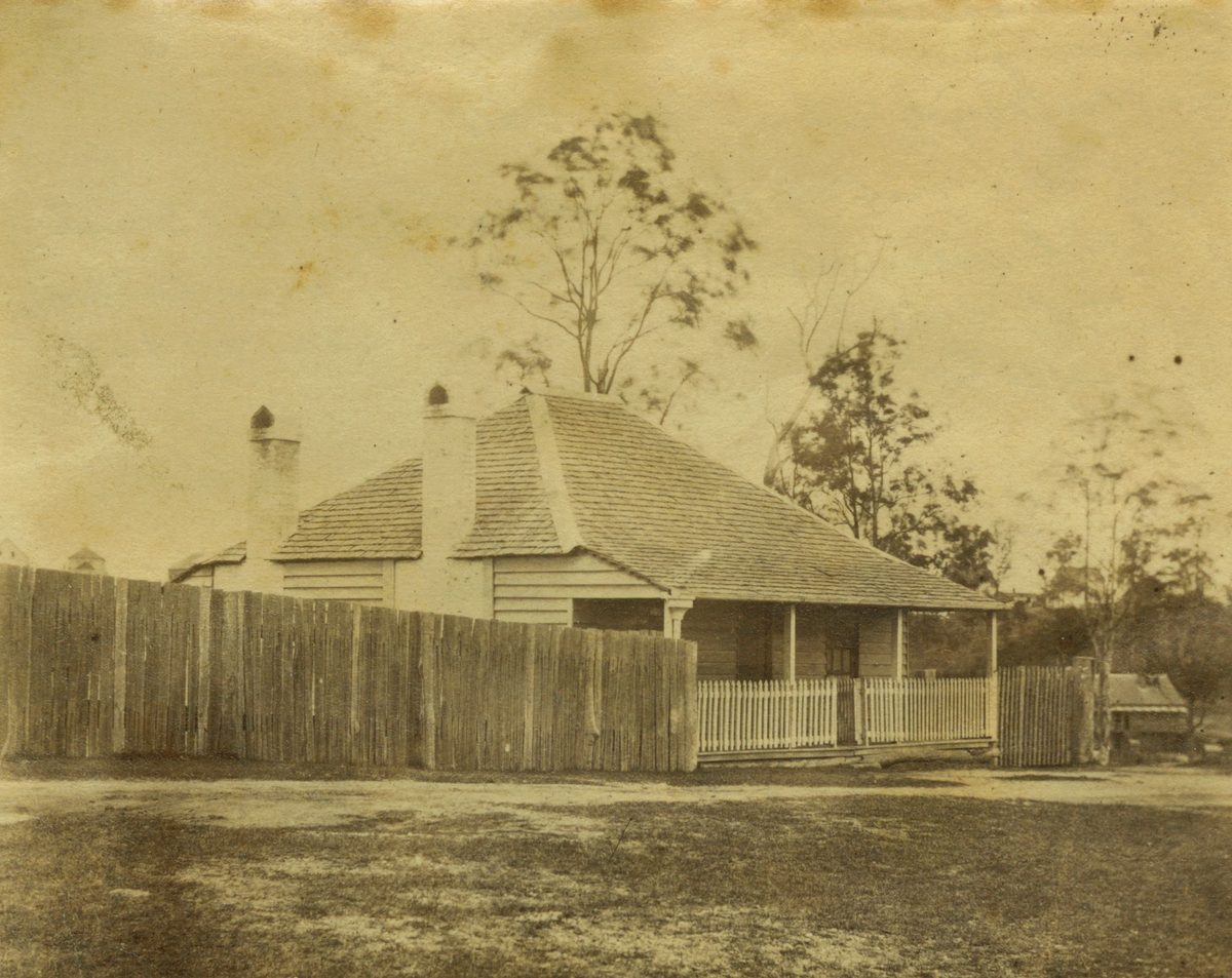 Early Brisbane cottage in Spring Hill, 1864