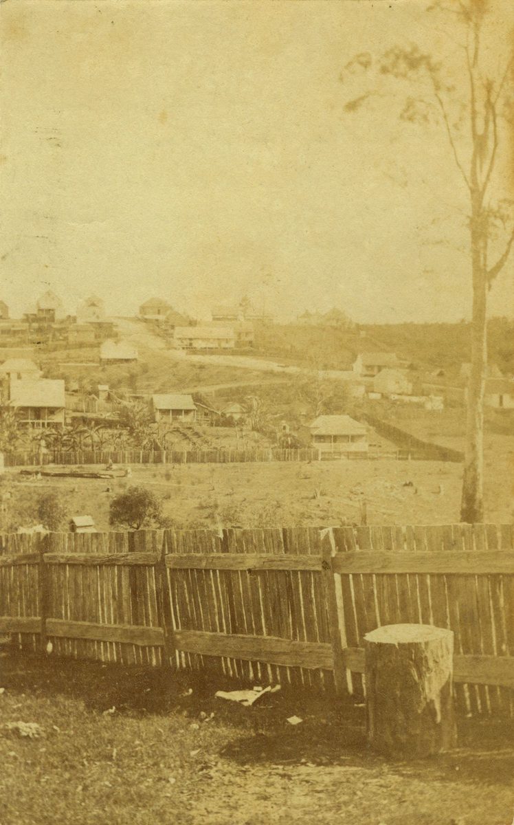 Early view of Spring Hill, Brisbane, 1864