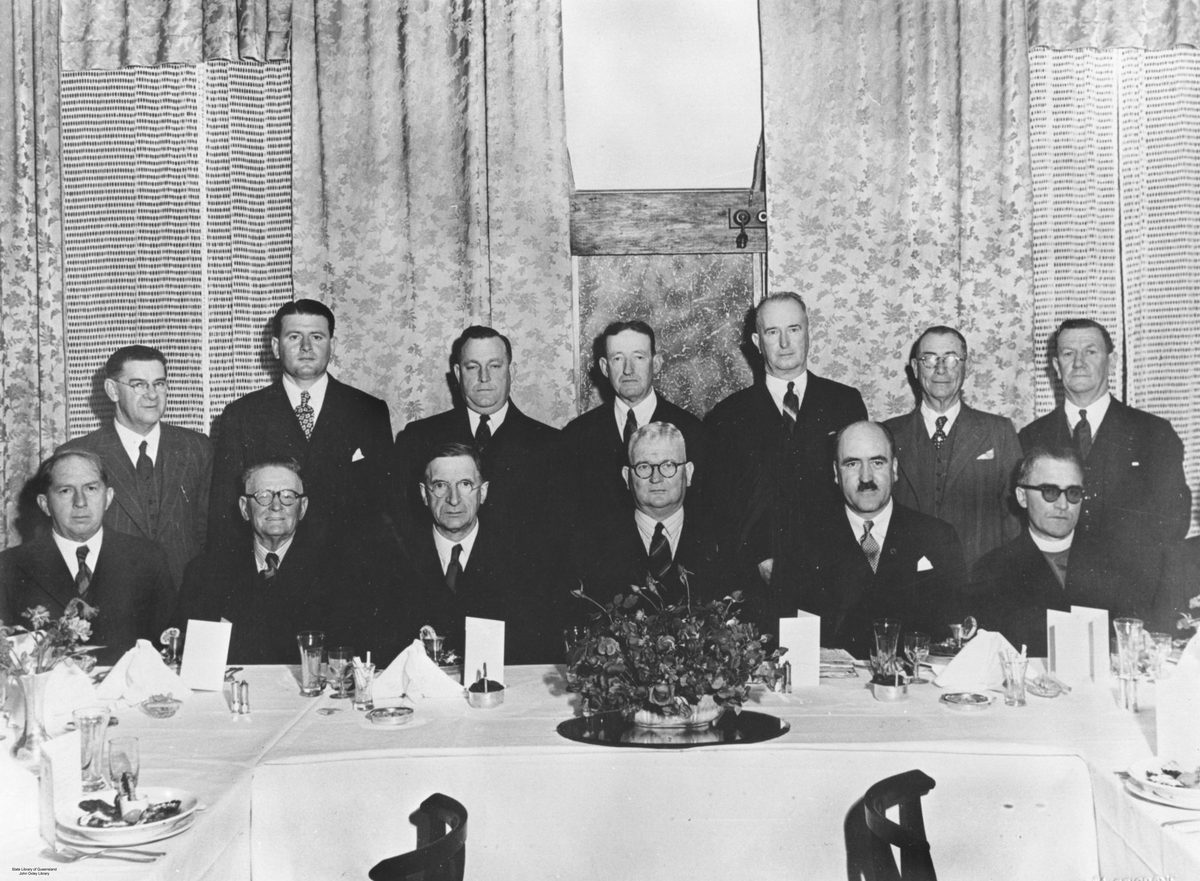 Eamon de Valera and the Hon. Frank Aiken, Brisbane, 1948