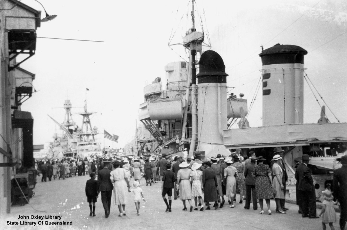 American ships docked in Brisbane, 1941