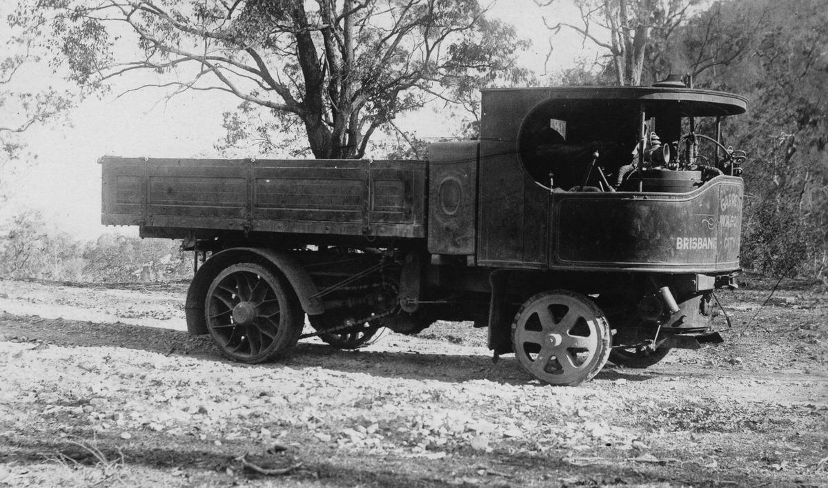 Garrett steam wagon, Ashgrove, 1923