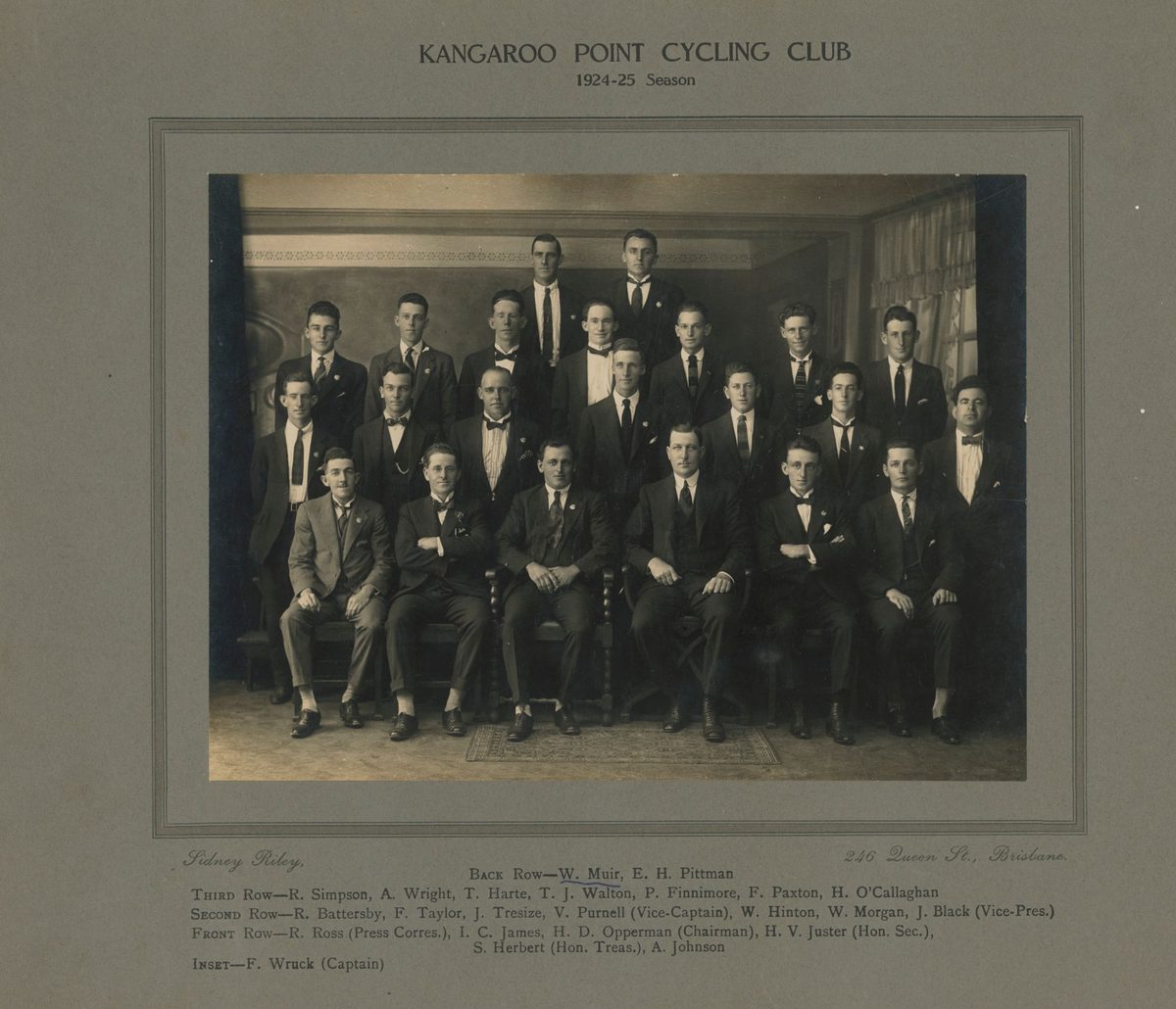 Kangaroo Point Cycling Club, 1924-25 Season, Brisbane, Queensland (1925)